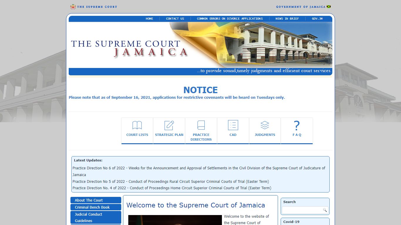 The Supreme Court | Government of Jamaica | Supreme Court